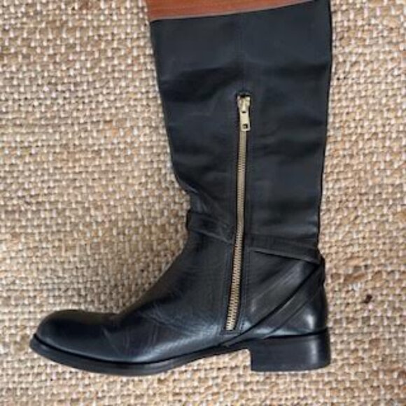 Coach Leather Riding Boots Two Tone Size 6B - Picture 7 of 8